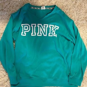 Victoria Secret Pink Turquoise Sweatshirt